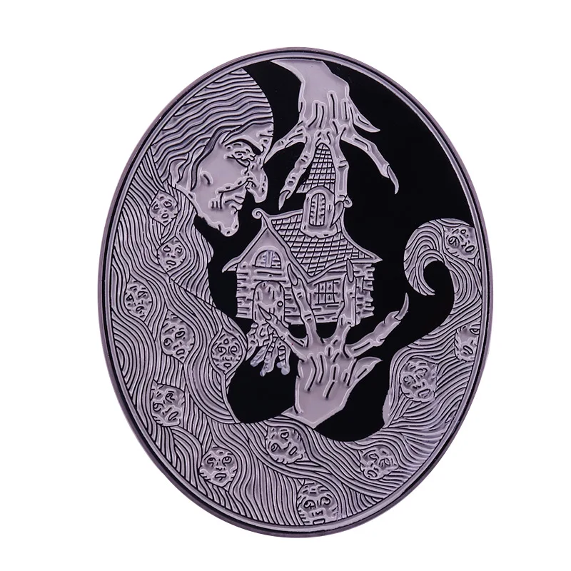 Witchy Baba Yaga Soft Enamel Pin 'Dark Fairytales' Horror Collection