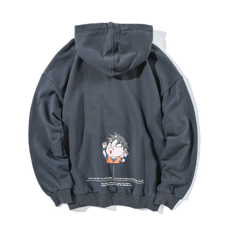 

Tang Mu Cool Autumn New Style Cartoon Printed Hoodie Men's Loose-Fit Couples Sweater Youth Casual Coat