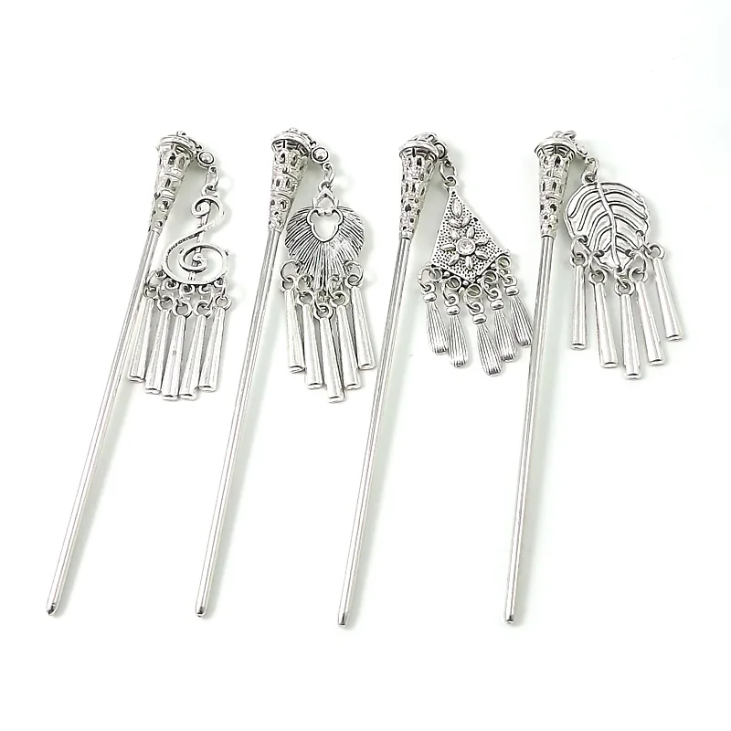 

2019 Retro Hairpin Chinese Hair Stick Vintage Tassel Floral Headwear Antique Christmas Gifts Wedding Accessories