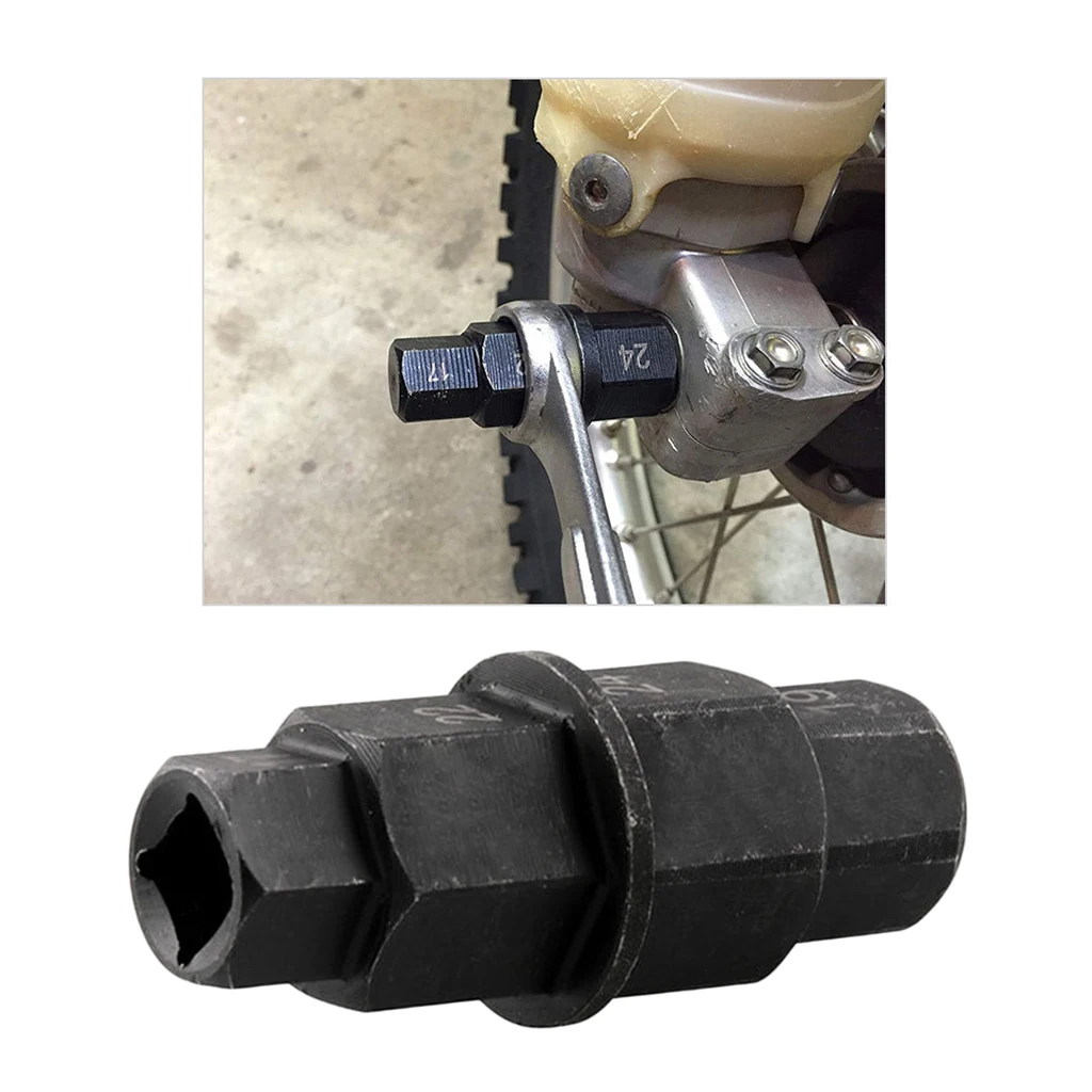 Motorcycle Front Rear Wheel Axle Hex Spindle Driver Socket Tool 17mm/19/22/24mm