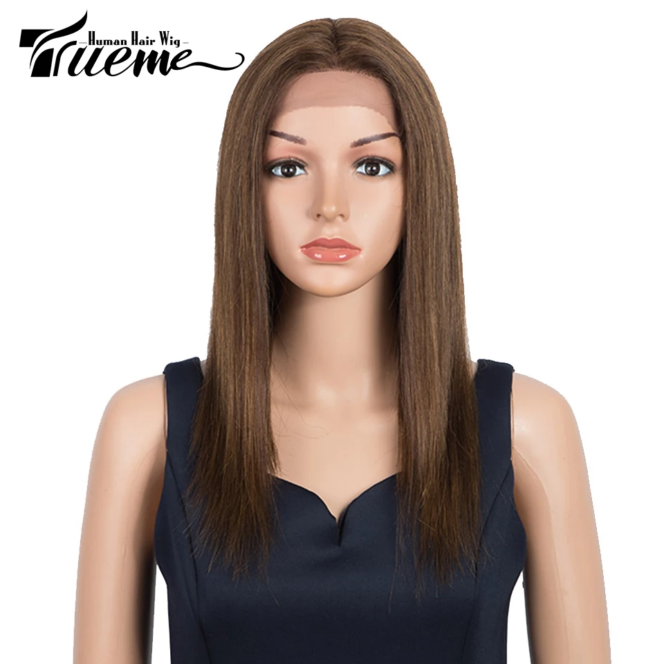 Парик на шнуровке Trueme средней части бразильские прямые волосы Remy с эффектом