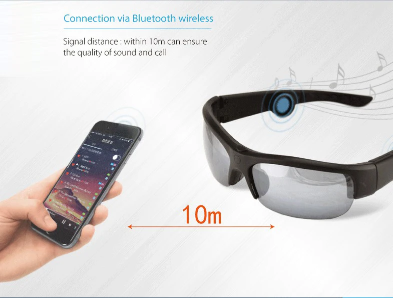 Bone Conduction Bluetooth headset sunglasses 6B