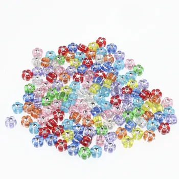 

CHONGAI 200Pcs Fashion Mixed Small Flower Shape Acrylic Spacer Beads For Jewelry Making DIY Handmade Beads Accessories 7mm