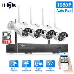 Беспроводной CCTV Системы 1080 P 1 ТБ HDD 2MP 8CH NVR IP IR-CUT открытый ip-камера видеонаблюдения безопасности Системы комплект видеонаблюдения hiseeu