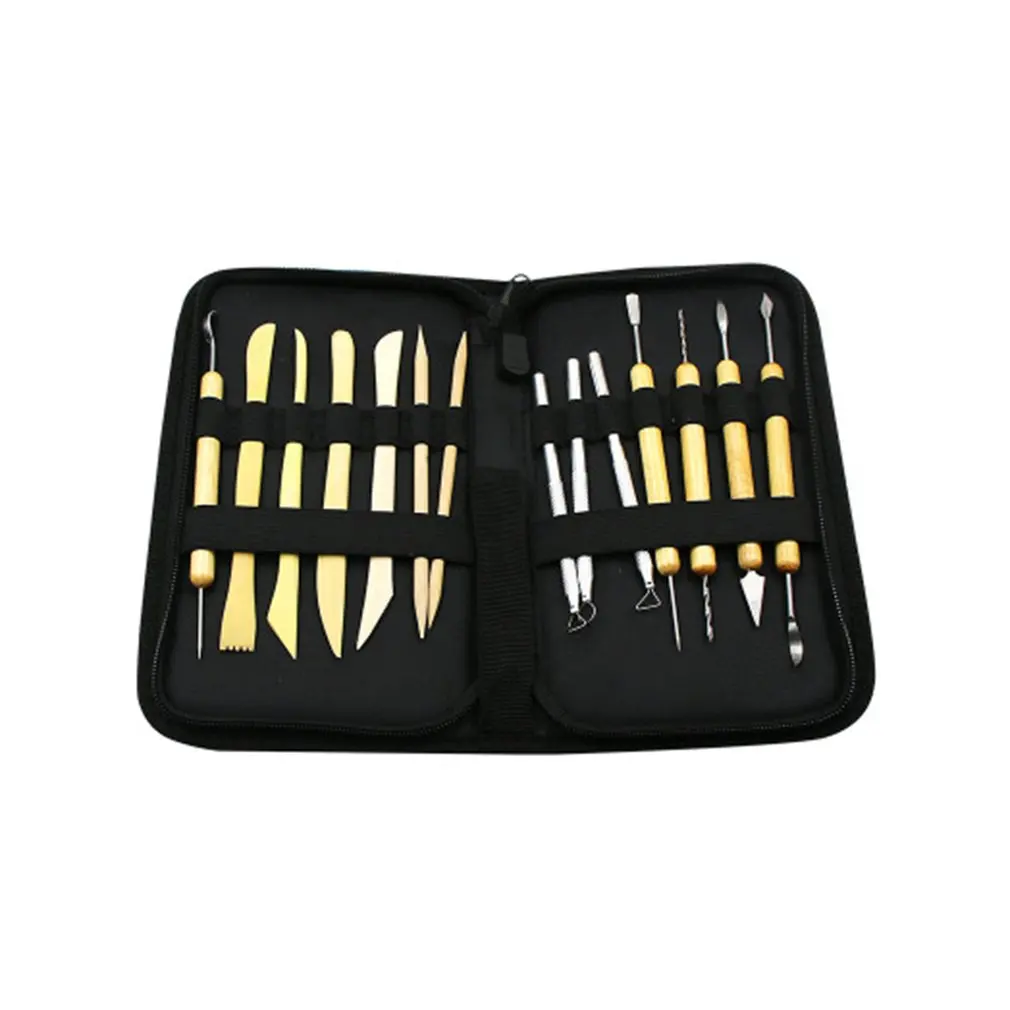 

14pcs/set DIY Art Clay Pottery Tool Set Crafts Clay Sculpting Tool Kit Pottery & Ceramics Wooden Handle Modeling Clay Tools