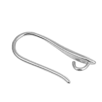 

DoreenBeads Zinc metal alloy Earring Components Earring Findings silver color 23mm( 7/8") x 9mm( 3/8"), 2 Pieces 2017 new