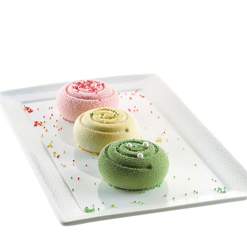 3D Round Whirlpool Silicone Soap Mousse Cake Mold Food Grade Silicone Molds for Swirl Soap Making DIY Handmade Soap Candle Craft