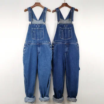 

Men's Cotton Denim Jumpsuits Overalls Suspender Trousers Jeans Pants Plus size
