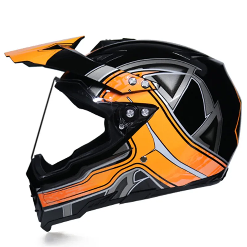 Шлем moto cross ORZ128 moto rcycle гоночный шлем внедорожный шлем дорожный шлем двойного назначения Полнолицевой шлем, мотоциклетный шлем