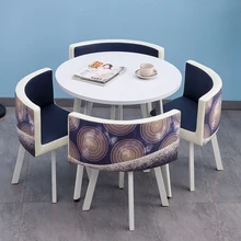 Стол обеденный Table À Manger Ronde En Bois Comedor 4 Sillas Cuisine Ensemble De Table À Manger Ensemble de Table 4 Chaises Tables Pour Déjeuner Meubles