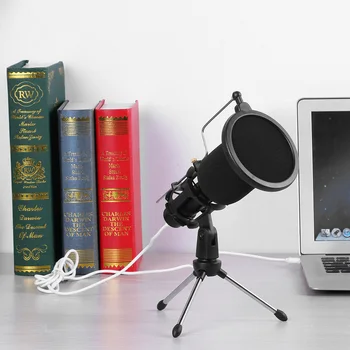

Chatting Gaming Podcast Recording USB 2.0 Condenser Microphone for PC PS4 Video Studio Voice Conference Speaker