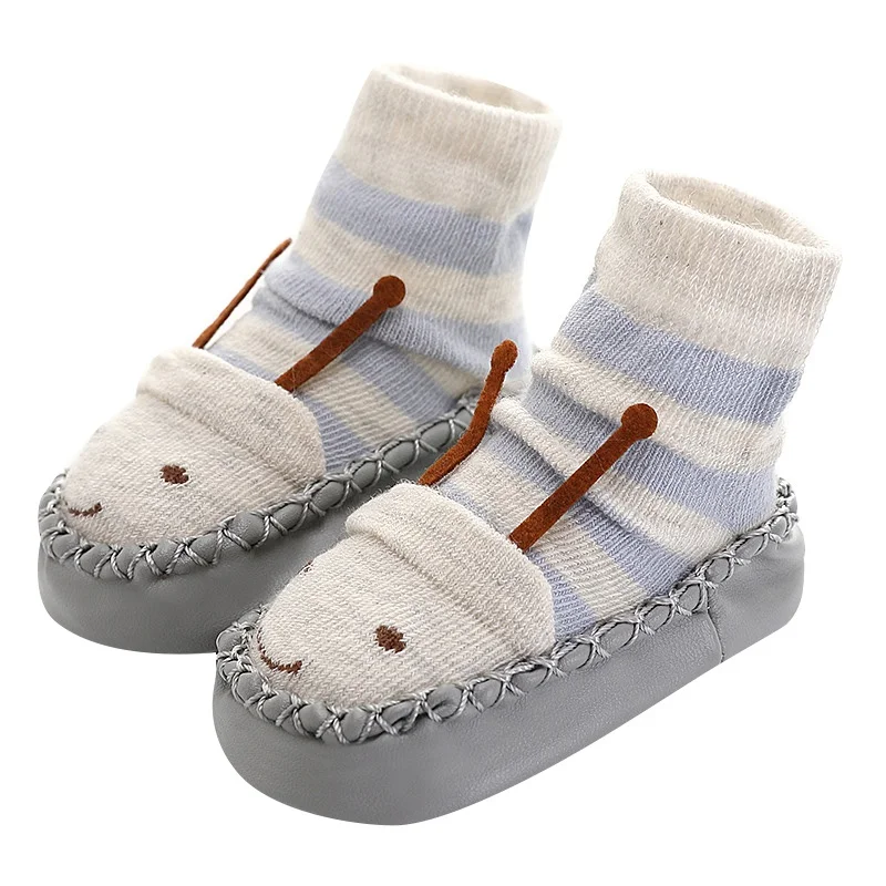 H Г. Зимние носки для маленьких мальчиков и девочек chaussette/Хлопковые гетры для малышей, детские носки-тапочки нескользящие носки для малышей - Цвет: H