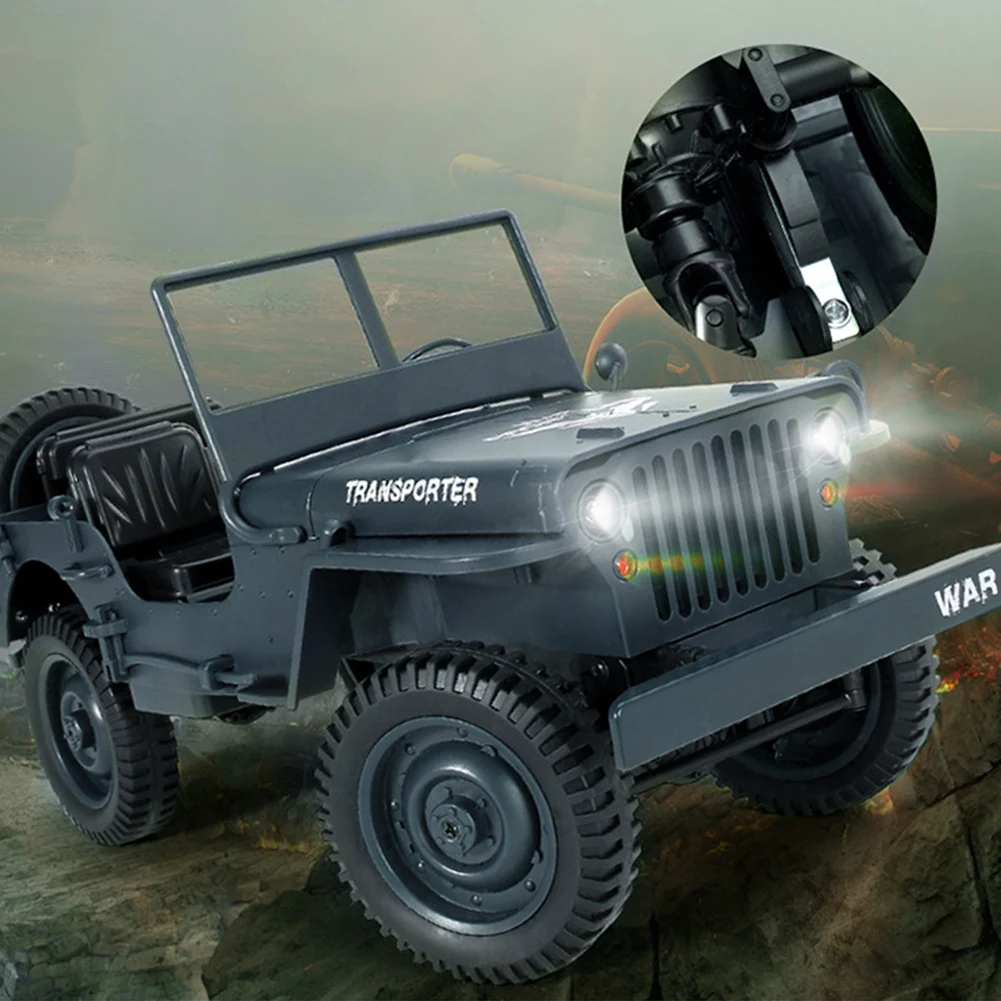 

Q65 Convertible ABS Climbing 1:10 With Light Remote Control Toys Off-Road Kids Gift RC Car Four-Wheel Drive Simulation 2.4G