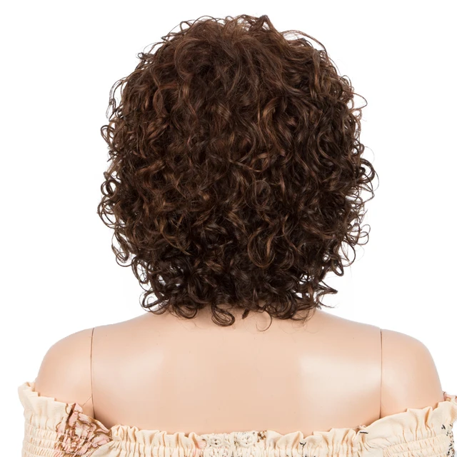 Sleek Curl Human Hair Wigs For Women Short Bob Wig With Bangs Pixie Cut Wig Jerry Curl Short Wigs Ombre Colored Short Curl Wigs DX43330