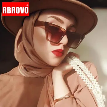 

RBROVO 2020 Luxury Retro Sunglasses Women Cateye Glasses Women Vintage Eyeglasses for Women/Men Mirror Oculos De Sol Feminino