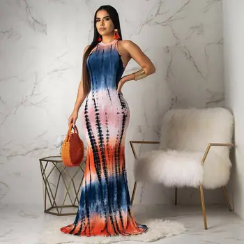 

Womens Ladies Casual Sleeveless Striped Beach Dress Bodycon Maxi Summer Dress US