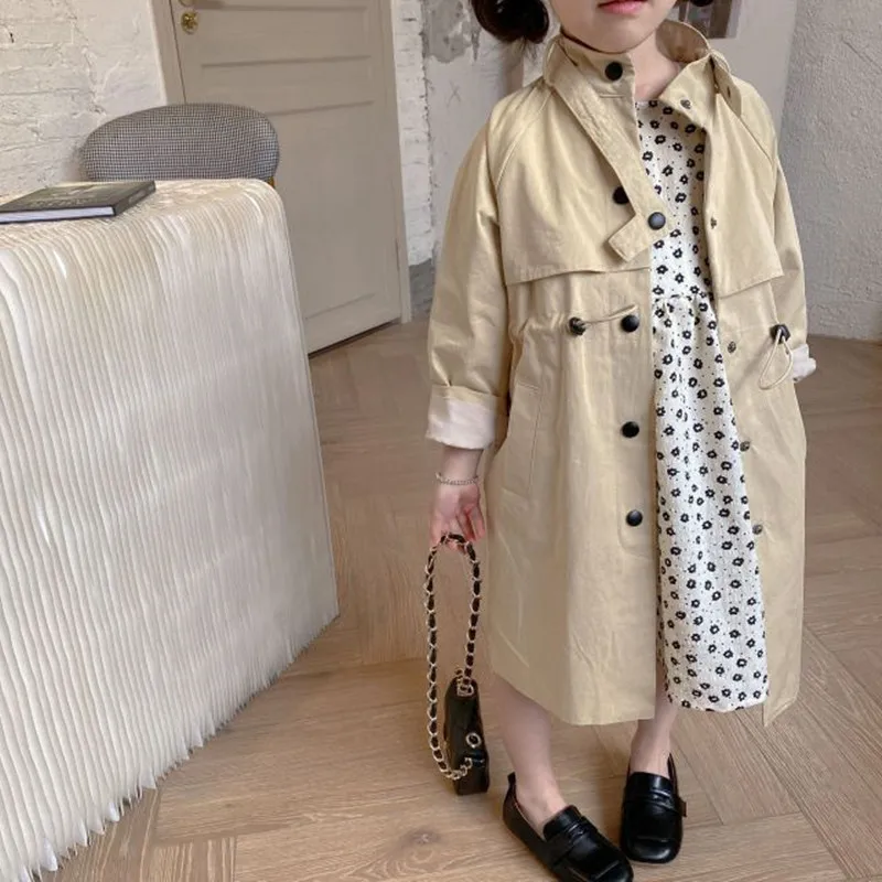 

2021 Spring Girls Outerwear 100% Cotton Boys Jacket Children Clothing Fashion Kids Top New Korean Windbreaker Hot Sales Kids Top