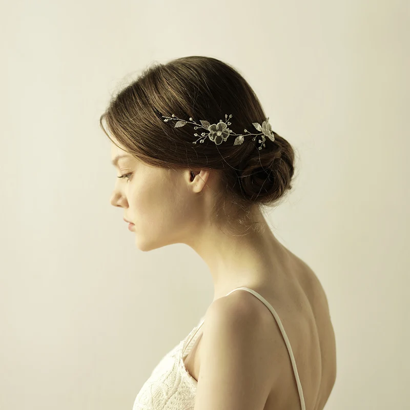 

O848 Crystal head piece wedding jewelry festival silver headpiece custom bridal crystal rhinestones hairpiece