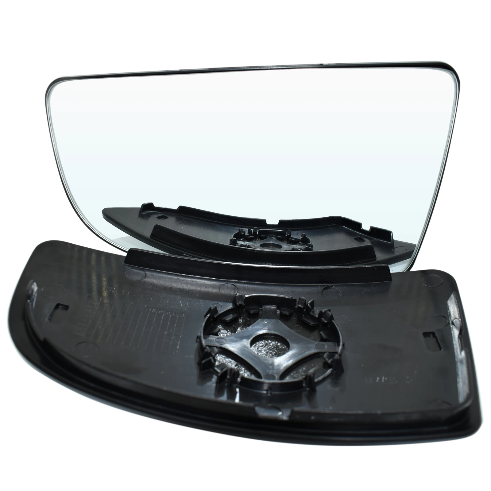 Van Mirror Glass With Back Plate BIAREN Wing Mirror Glass Right Lower For Ford Transit Mk8 2014+ - Driver Side Convex Mirror With Back Plate Convex Wing Mirror Glass