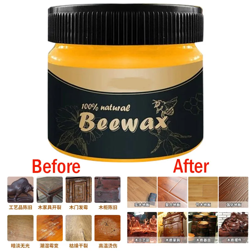 Дерево Beewax масло дерево уход воск твердый дерево обслуживание Чистка полированный водонепроницаемый износостойкий воск для мебели уход