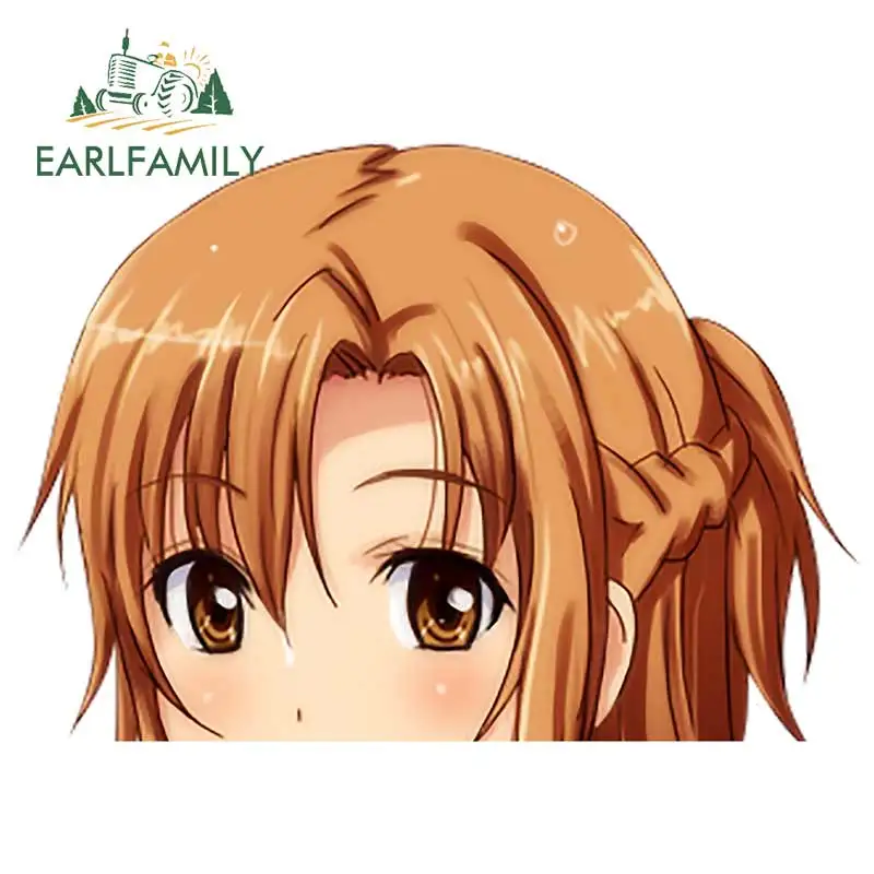 EARLFAMILY 13 см x 9 2 для Yuuki Asuna аниме Переводные картинки глаз забавные автомобильные