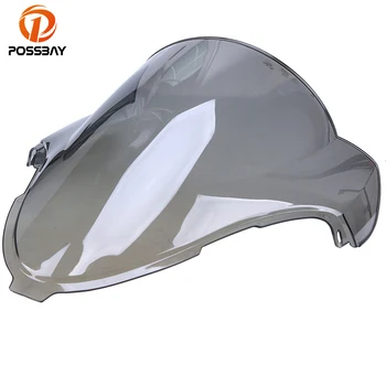 

POSSBAY Grey Motorcycle Windshield Double Bubble Bicicleta Bike Cafe Racer Scooter Windscreen for Suzuki GSXR1300 1999-2007