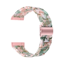 Resin Accessory Wristband for Smart Watches - Elegant Watch Strap Replacement (Green Flower)