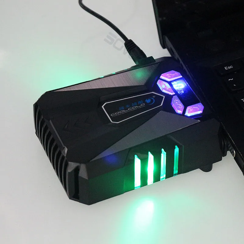 AM _ LD _ UK _ universale USB Laptop Cooler dissipazione del calore silenzioso ventola di raffreddamento Brack 