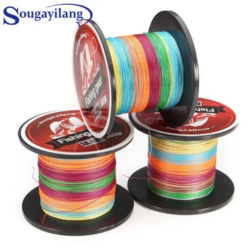 

Sougayilang Brand 500M 4 Strands 12-72LB Multifilament PE Material Braided Fishing Line Multicolor Line Fishing Tackle De Pesca