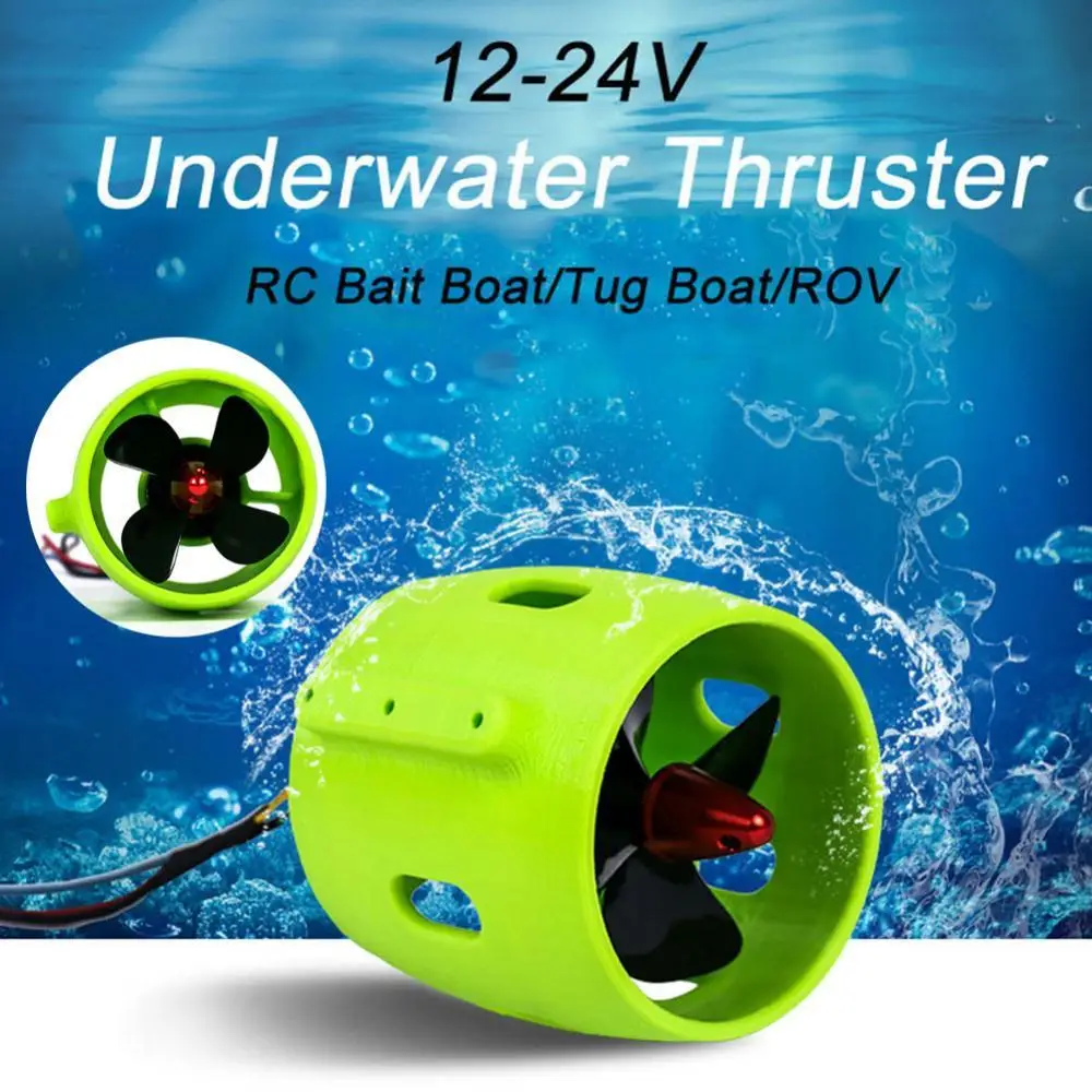 

2021 New 60% Dropshipping!! 12-24V 20A Brushless Motor 4 Blade Underwater Thruster RC Bait Boat Accessory