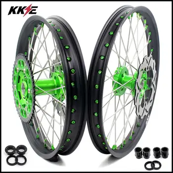 

KKE 21/19 Green Nipple MX Complete Wheels Set for KAWASAKI KX250F 2019 Discs
