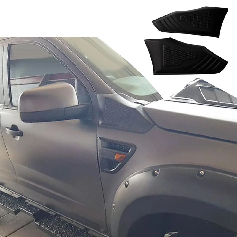 Car Side Vent Guard 2Pcs Car Side Vent Hood Guard Decoration Trim for Ford Ranger T6 T7