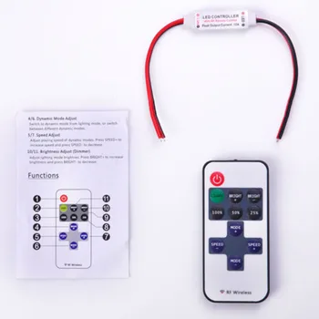

Wireless Remote Switch LED Controller Dimmer For Mini Strip Light 2019 HQ