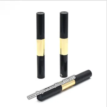 

New Black Gold Double Sides Gold Mascara Refillable Containers Empty Slim Mascara Tube DIY Makeup Eyelash Cream Packing Bottle