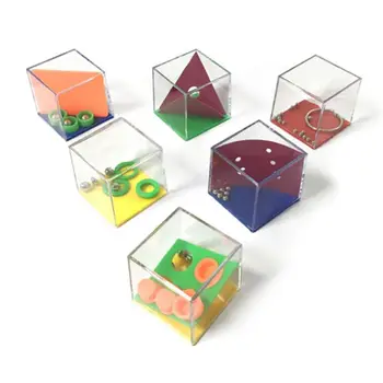 

24Pcs Decompression Puzzle Toy Gravity Balance Bead Set Mini Labyrinth Cube Various interesting little game Plastic