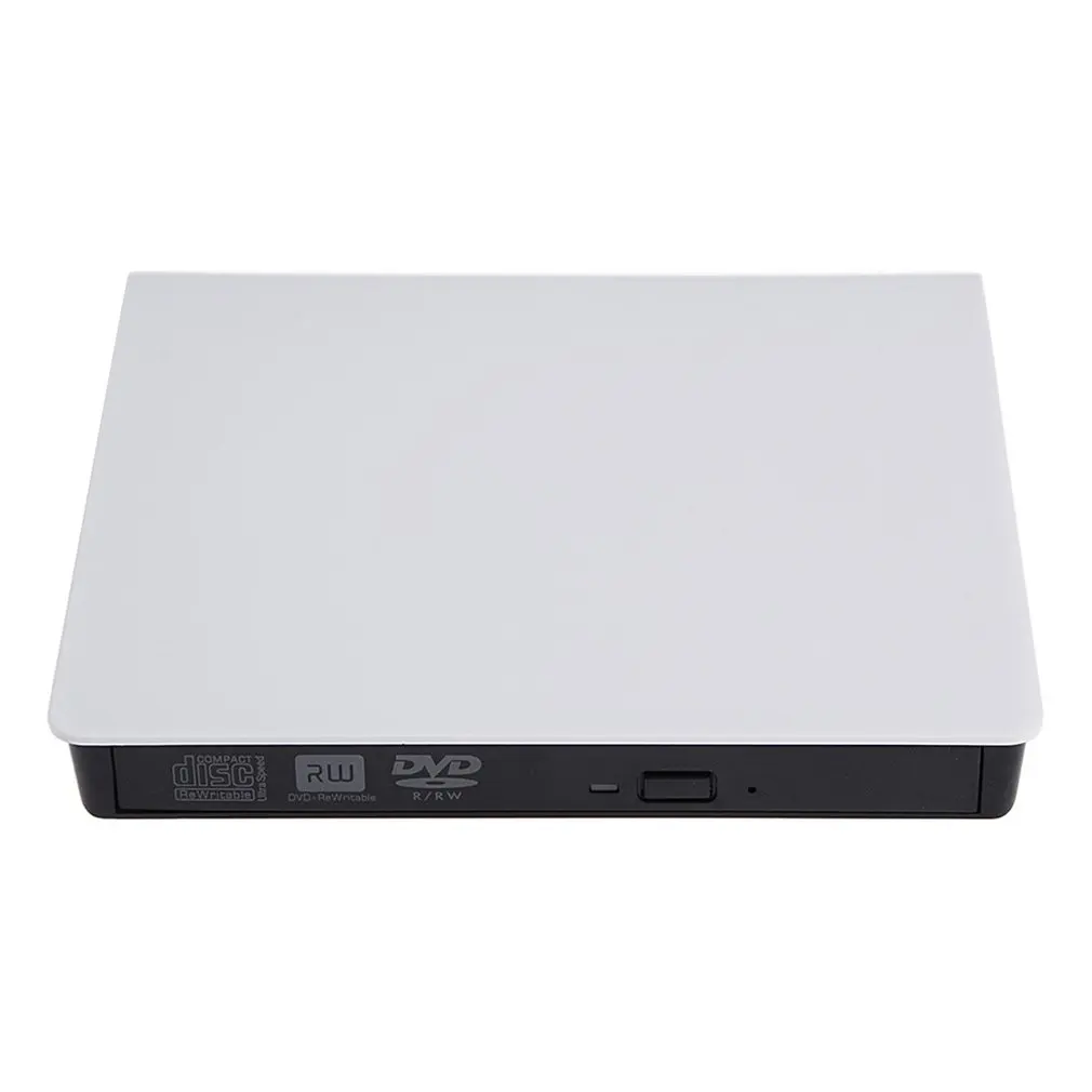 USB 3,0 внешний накопитель DVD-ROM CD-RW DVD-RW горелки Портативный считыватель тонкий для Windows7/8/10 - Цвет: Белый