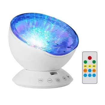 

2 Color Romantic Creative Wave Mood Lighting Ocean Wave Star Light Remote Control Projector Angle Adjustable