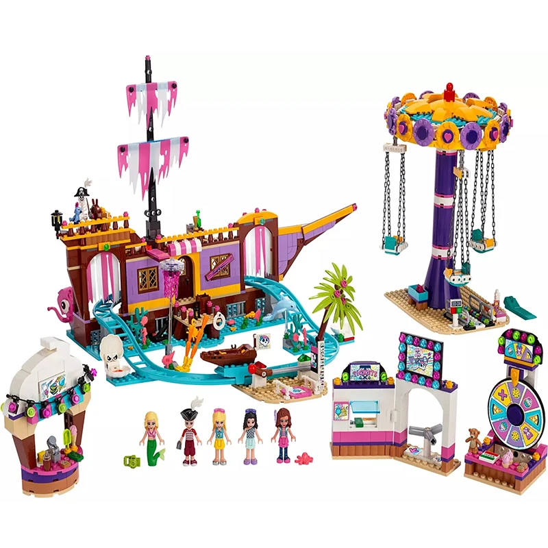 

New Friends Set Amusement Park Fit for Lepining Friends 41375 Model Building Block Bricks Toys For Girl Christmas Gifts