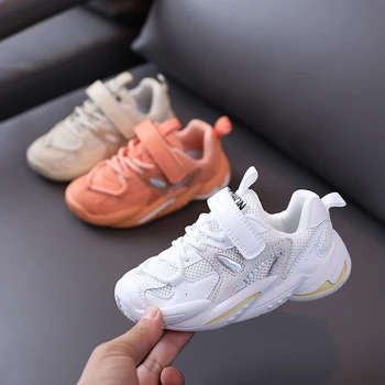 

CNFSNJ Brand spring autumn New Boy Girl Fashion Sneakers Children Kids Running Shoe Mesh Breathable Casual Sports Trainers