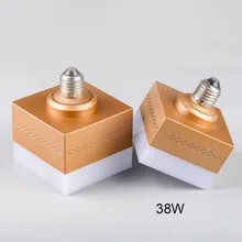 Гаражный светодиодный светильник 28/38 Вт квадратный лампы 6500K E27 винт в лампочки для подвала дома L9