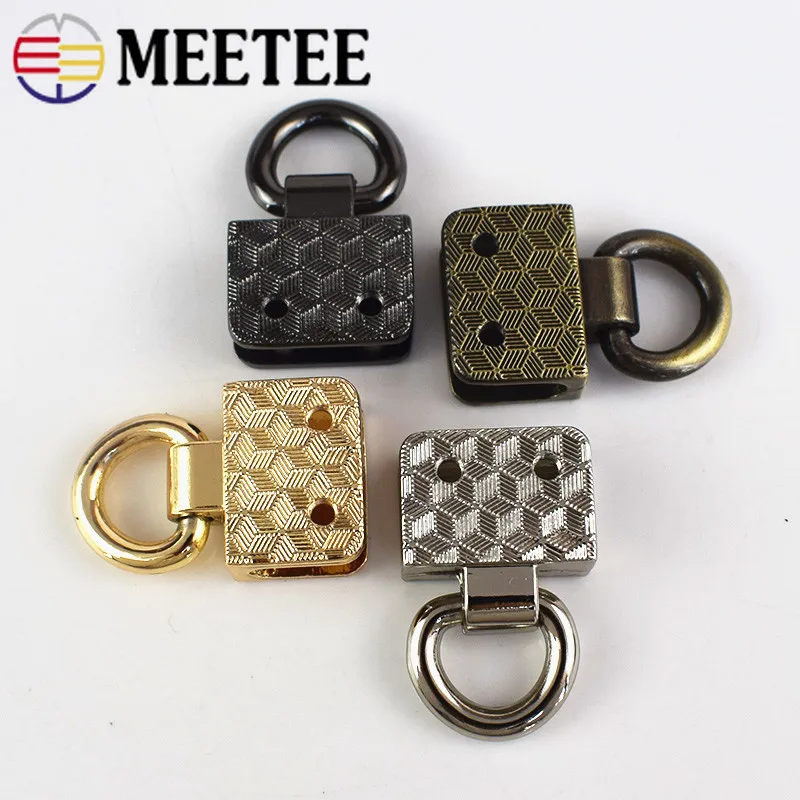 4Pcs Metal Bag Side Clip Buckles Handbag Strap Clasp Screw Handles Chain Hook Connector Hanger Hardware Accessories F1 9|Пряжки и