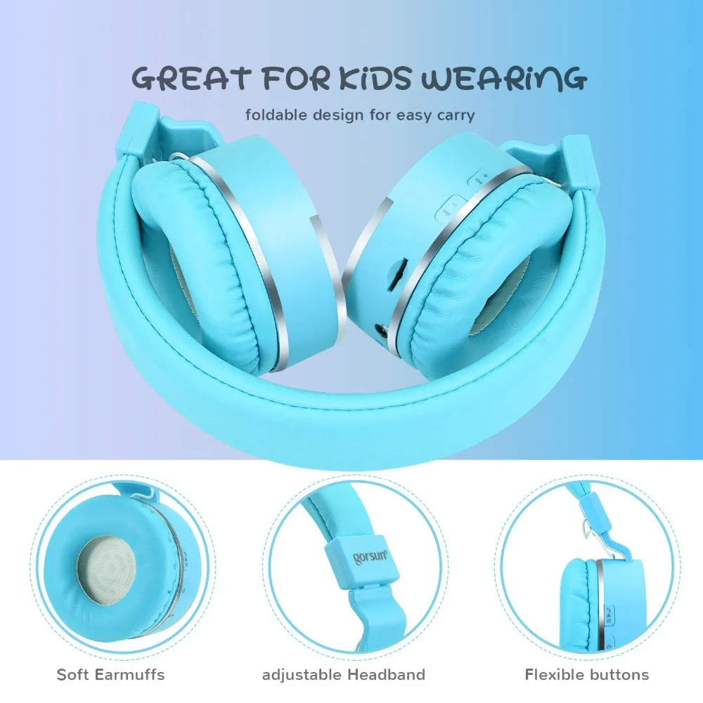 E86 Foldable Bluetooth Wireless Headphones Kids Stereo Headset with Mic Kids Girls Gift Earphones For Xiaomi iphone huawei Mp3