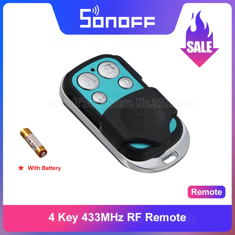 Беспроводной 4 кнопочный пульт дистанционного управления Itead Sonoff RF 433 для Bridge Slamper