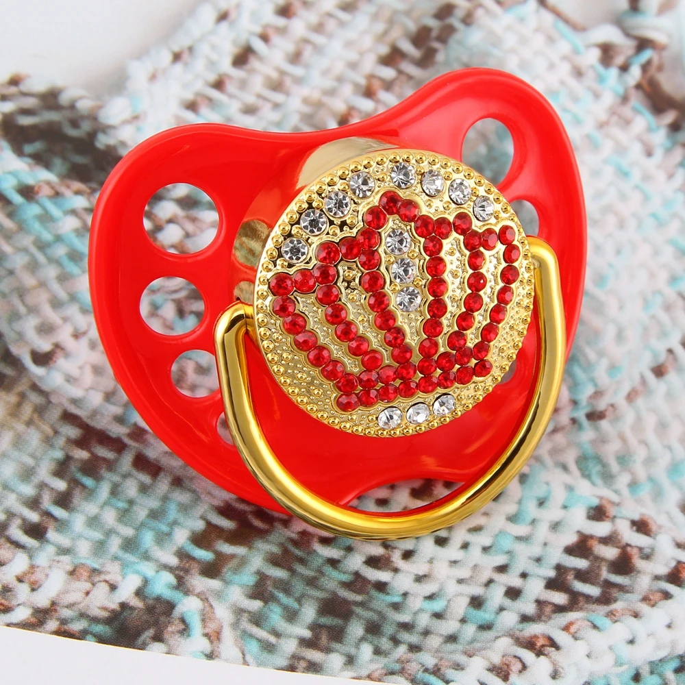 Новейшая Роскошная детская соска пустышка Red Prince Crown сияющая Соска для