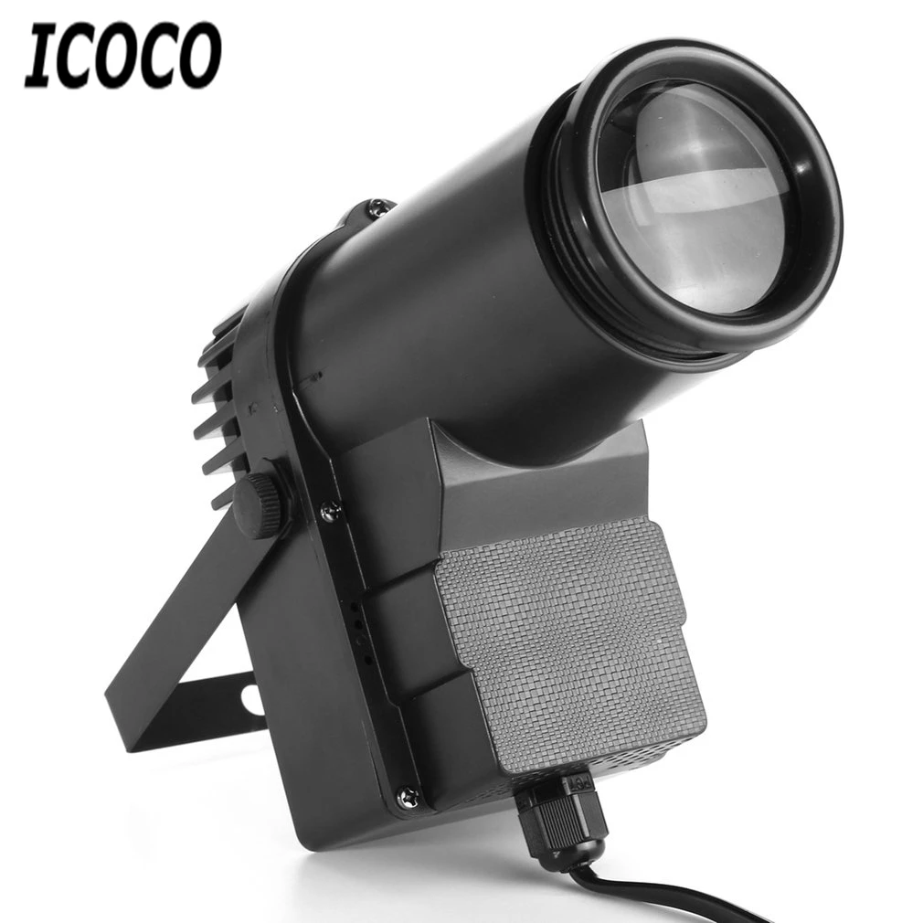

ICOCO Professional 30W RGBW LED Stage Light Spin Spot Beam Spotlight 6 Channel Atmosphere Light DJ Pub Bar Stage Lamp Quality