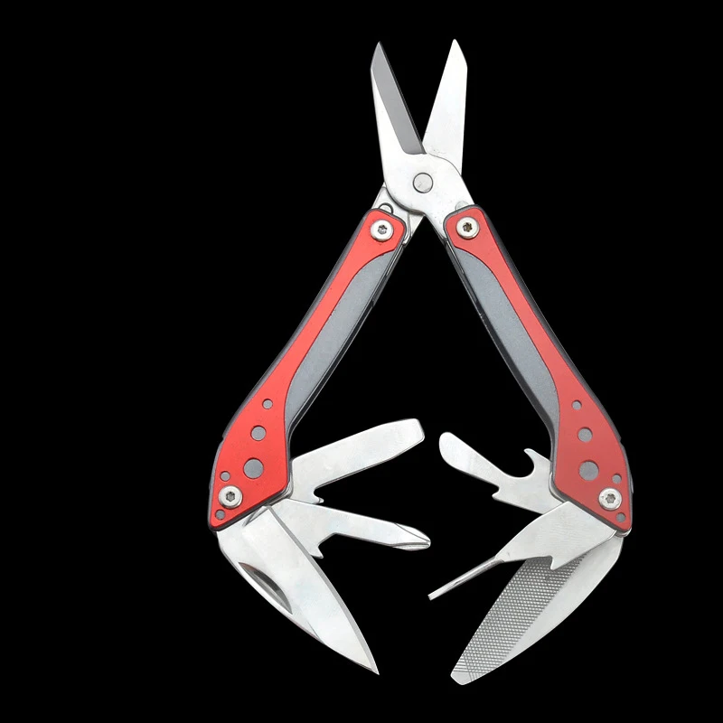 

Mini Multitool Scissors, 7 in 1 Folding Scissors 420 Stainless Steel Multi-Tools, Little Scissors Heavy Duty