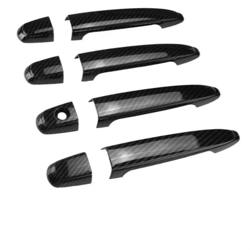 For Toyota Avalon 2005- 2012 XX30 Chrome Carbon Fiber Door Handle Cover Trim Sticker Overlays Styling Accessories