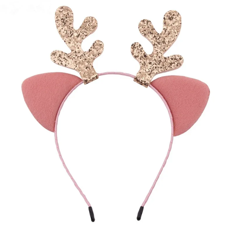 10pcs/lot New Antlers Reindeer Headband Christmas Elk Hairband Xmas Headband Accessories Hair Clasp Fancy Dress Up Party Decor