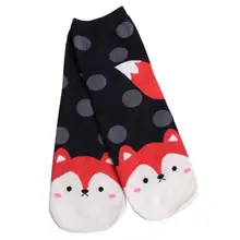 Короткие хлопковые цветные носки до щиколотки с принтом кота/лисы/собаки для женщин и девочек