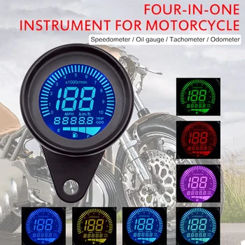 

Universal Modified 12V Aluminum Modern LCD Digital Motorcycle Odometer Speedometer MAX 199KM/H Meter Motorcycle Modification